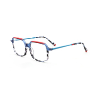 Monturas de Gafas de Acetato de Moda para Mujer, Monturas Ópticas Retro Transparentes con Degradado de Color, Venta al Por Mayor