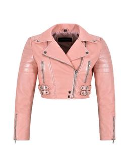 Chaleco de Mujer Acolchado de Cuero Nappa Rosa Bebé 100% Genuino Personalizado, Estilo Acolchado, Marca Personalizada, Etiqueta Privada, OEM, Venta al Por Mayor - Product Image 1