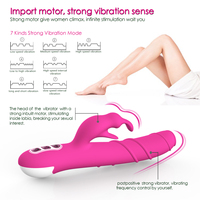 Vibrateur multi-vitesses rechargeable pour femme, vibrateur lapin, jouet sexuel pour le plaisir sexuel, fonction rotative, silicone de qualité alimentaire extra doux