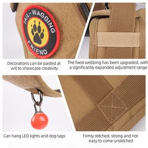 Aksesoris anjing grosir Rompi taktis tahan lama reflektif kustom tanpa tarik - Product Image 3