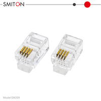 Téléphone RJ9 Connecteur 4Pin 4P4C Connecteur Mâle