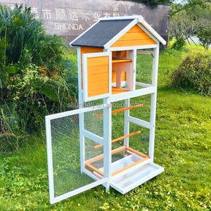 SDB012 Volière Moderne en Bois Massif Respirante et Écologique Grande Cage pour Oiseaux, Perroquets, Pigeons et Animaux Domestiques - Product Image 5