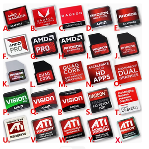 Nieuwe Amd Rx Vega Ati Grafische Kaarten Hd Multiscreen Geïntegreerde Solo Crossfire Logo Label Sticker - Product Image 1