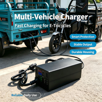 Chargeur automatique intelligent AC/DC 60V15A pour tricycle électrique à batterie au plomb, coque en aluminium