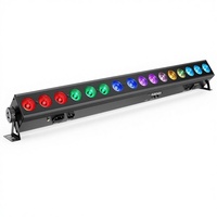 Barre de lumière murale PKnight Stage Wall Washer, télécommande DMX, 24 LED RGBWA+UV, IP65, angle de faisceau 25°, dimmable, aluminium, utilisation hôtelière, garantie 1 an