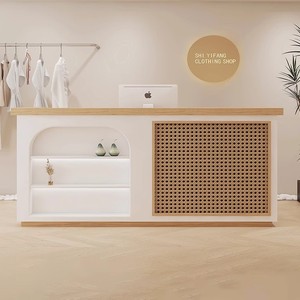 Mostrador de Recepción de Cuero Estilo Japonés y Coreano para Tienda de Ropa, Casa de Huéspedes, <span class=keywords><strong>Restaurante</strong></span> y Bar en China - Product Image 2
