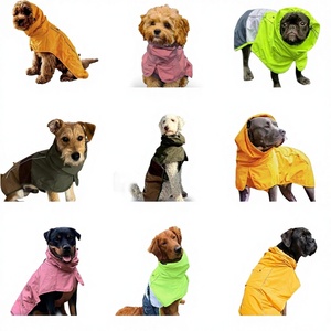 Dog <strong>Raincoat</strong> for Boys Premium <strong>Nylon</strong> Mesh Modern Waterproof Windproof Reflective Breathable Full-Body Coverage Mustard Yellow - Product Image 2