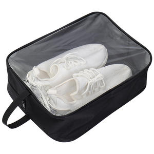 Sac à chaussures transparent imperméable, rangement portable pour chaussures de voyage avec poignée, pochette zippée anti-poussière pour le <span class=keywords><strong>sport</strong></span> et les trajets quotidiens - Product Image 1