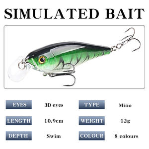 Señuelo de pesca Xinyu Minnow de 8.7cm y 12g con sonajero, cebo de agua media para pesca de lubina en agua dulce y salada. - Product Image 5