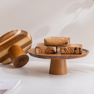 Acacia Wood Tiered Serving Tray 3 Tier Dessert Display <b>Rack</b> For Home Living Room Coffee Tea Party - Product Image 2