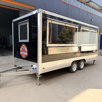 Camionnette à glaces économique au design simple, chariot alimentaire, camion à café, remorque à glaces, van, remorque alimentaire mobile à prix bas