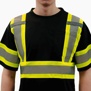 Camiseta de Seguridad Reflectante de Alta Visibilidad Personalizada, Camiseta de Trabajo de Manga Larga de Secado Rápido, Uniforme de Seguridad de Poliéster para la Construcción - Product Image 2