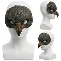 Masque demi-visage PU Faucon Aigle, Masque d'oiseau animal pour Festival, Carnaval, Cosplay, Soirée Déguisée