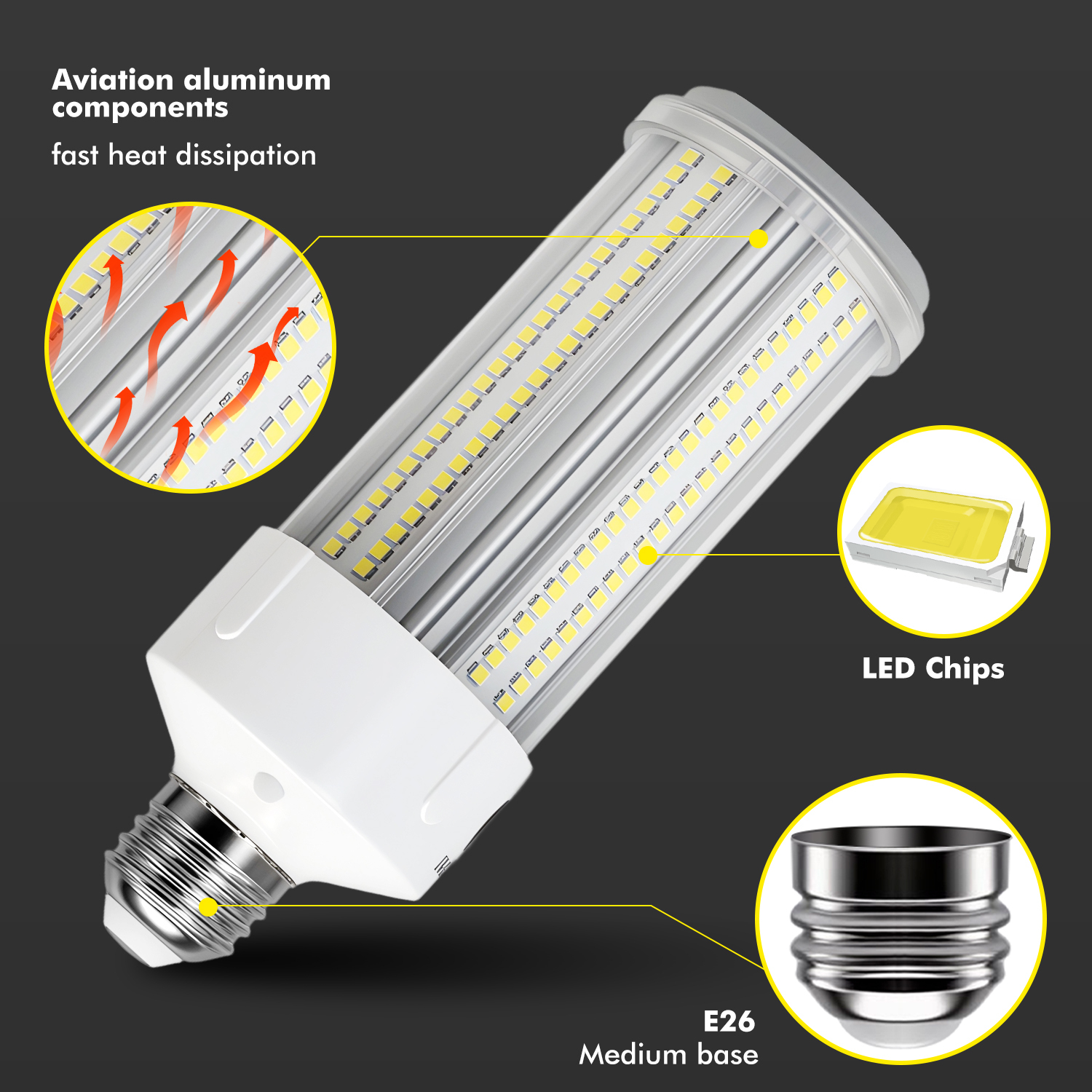 Led Corn Light Bulb Manufacture 60W 30W Wholesale Custom Low Price Garden Street Light Led Car Work Light