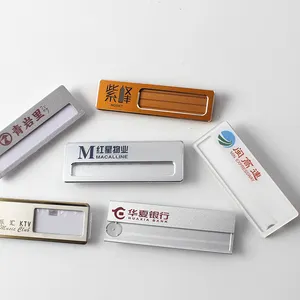 high quality aluminum alloy printed staff name tag