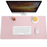 Tapis de bureau antidérapant en cuir PU imprimé à taille personnalisée en usine tapis de souris de table de bureau protecteur de jeu avec logo promotionnel