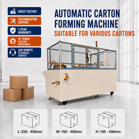 Machine automatique de formage de cartons pour carton ondulé, érigeuse de cartons et scelleuse de fonds avec ruban adhésif