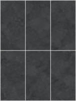 Carrelage en porcelaine noir antidérapant résistant à l'usure 600x1200mm 750x1500mm Texture naturelle Facile à nettoyer Sol commercial Salle d'exposition Bureau