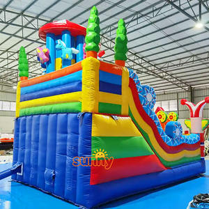 Château gonflable en PVC, équipement de parc de trampolines gonflables, conçu professionnellement, adapté aux parcs de trampolines - Product Image 6