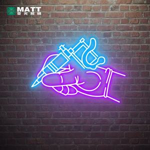 Matt Custom Handmade <span class=keywords><strong>Tattoo</strong></span> Shop Neon Sign Led Business Logo Wall Art Neon Light Sign For Studio Outdoor Wall Bedroom Decor - Product Image 2