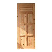 Cottage Style Solid Fir Solid Wood Hinged Door Untreated Timber Door for Leisure Residence
