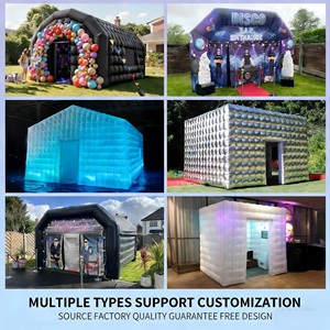 Grande tente de camping gonflable imperméable et résistante aux UV avec fenêtres en maille, installation rapide, type maison cube pour événements extérieurs et glamping - Product Image 5