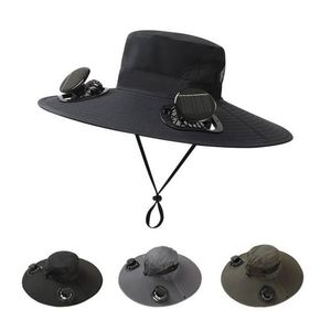 Chapeau Bob à Large Bord avec Ventilateur Solaire Intégré pour la Pêche et la Randonnée – Protection Solaire Extérieure – Idéal Cadeau Fête des Pères – Nouvelle Collection - Product Image 4
