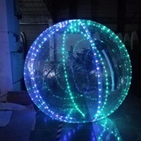 Éclairage à LED Décoration gonflable en PVC Grands ballons LED lumineux suspendus pour la fête