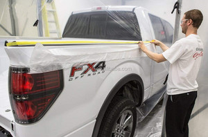 Película de PVC Impermeable de una Sola Cara para Enmascarar Automóviles con Cinta Adhesiva Sensible a la Presión para Pintura de Automóviles - Product Image 6