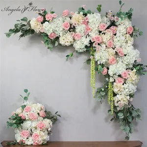 शादी मंच सजावट गुलाब peony सेट कृत्रिम फूल दीवार