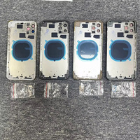Boîtier de téléphone portable pour iPhone 13/14 Pro Promax, remplacement complet du châssis avec vitre arrière et cadre intermédiaire