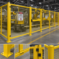 Cadre de protection de cellule robotique OEM personnalisé |   Fabrication soudée en acier inoxydable robuste, anti-corrosion, pour barrière de sécurité des machines