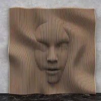 Escultura de Pared de Sirena Paramétrica, Tallada y Grabada, Diseño Ondulado en Madera de Caucho, Arte Popular Ecológico, Color Personalizado Único