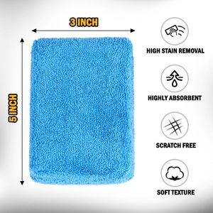 HOMEXCEL 5 \ "x3 \" pastiglie applicatori in microfibra Pack 8-Pack di schiuma di cera Premium per autolavaggio e dettagli