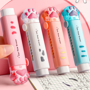 Gomme da Cancellare Retrattili a Forma di Zampa di <span class=keywords><strong>Gatto</strong></span>, Carine e Kawaii, per Studenti, Cancelleria Estetica per Scuola e Ufficio - Product Image 1