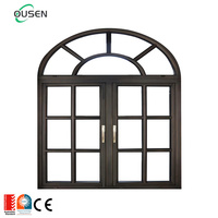 Vintage église ronde ouragan impact en aluminium arc incurvé demi-rond fenêtres arc personnalisé avec écran