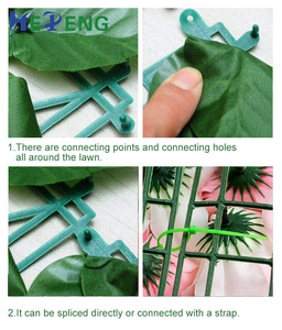 Mur végétal artificiel pour l'extérieur Mur végétal en plastique certifié UV avec <span class=keywords><strong>arbustes</strong></span> Clôture en feuilles d'herbe pour les pièces extérieures - Product Image 5