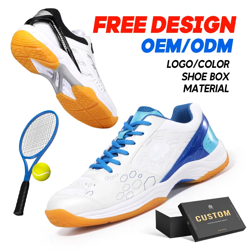 Hentol sepatu Badminton tenis kustom, sepatu Badminton tenis olahraga Pickleball