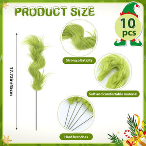 Grenzüberschreitende <span class=keywords><strong>Grinch</strong></span> Grün-gefiederte, lockige Weihnachtsbaumzweige im europäisch-amerikanischen Stil LMG17 – Weihnachtsvase aus China - Product Image 2