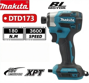 มากีต้า DTD173 <span class=keywords><strong>ไขควง</strong></span>ไร้สาย 1/4" น้ำหนักเบา ความเร็วสูง 18V เครื่องมือไฟฟ้า งานไม้ <span class=keywords><strong>ไขควง</strong></span>กระแทกไฟฟ้าหกเหลี่ยม - Product Image 1