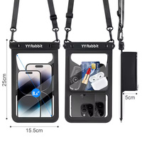 Grande capacité IPX8 étanche flottant téléphone portable pochette sèche multi-usages sac de plage fibre de carbone métal grande taille pour cellule