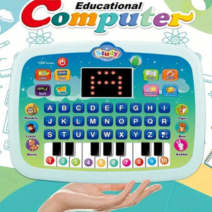 Juguete Educativo para Niños, Computadora Portátil de Juguete con Pantalla LED, Tableta Eléctrica Interactiva Familiar - Product Image 1