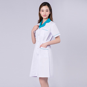 Divisa Medica da <span class=keywords><strong>Infermiera</strong></span> a Maniche Corte, Set Camice Ospedaliero per Donne, Giacca da Lavoro, Camicia per Salone di Bellezza e Fitness - Product Image 4