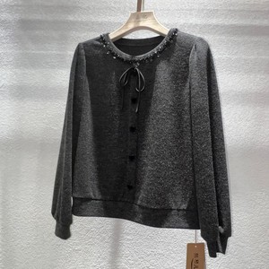 Nuovo maglione da donna Casual lavorato a <span class=keywords><strong>maglia</strong></span> con <span class=keywords><strong>paillettes</strong></span> nero - Product Image 2