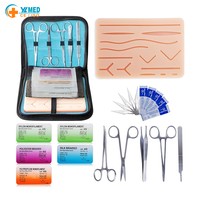 Kit d'instruments de suture pour le commerce extérieur, modèle humain pour la formation en pratique médicale, coussin d'exercice de suture en silicone pour la formation chirurgicale CE\ISO