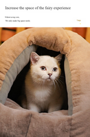 Komfortables Atmungsaktives Katzenhaus Solides Dreiecksmuster Haustier-Bettzelt für Kleine und Mittelgroße Katzen