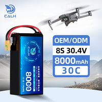 Baterai FPV Tegangan Tinggi Kustom CALH 8S 30.4V 8000mah Paket Baterai Lipo 30.4V 8ah 30c untuk Drone FPV 7 inci 10 inci UAV