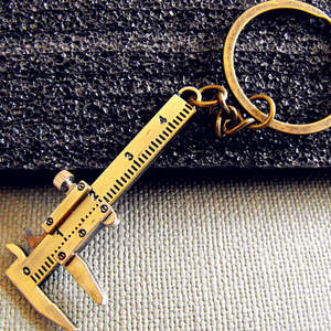 Draagbare mini-zinken legering metalen ringliniaal mode schuifmaat sleutelhanger <span class=keywords><strong>offset</strong></span> meetinstrument hardware accessoires - Product Image 3