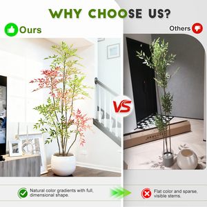 Árbol Artificial de <span class=keywords><strong>Nandina</strong></span> Grande de 6 a 7 Pies de Altura, Planta Artificial Realista para Decoración de Interiores y Exteriores, Hogar, Oficina, Sala de Estar, Dormitorio, Porche - Product Image 3