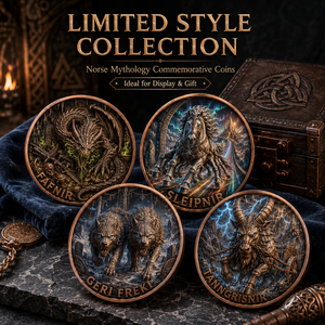 Pièce de monnaie en cuivre pur 999 de 1 oz, série Créatures Mythiques Nordiques, style peint, colorée, en relief 3D, édition UV pour collectionneurs - Product Image 5